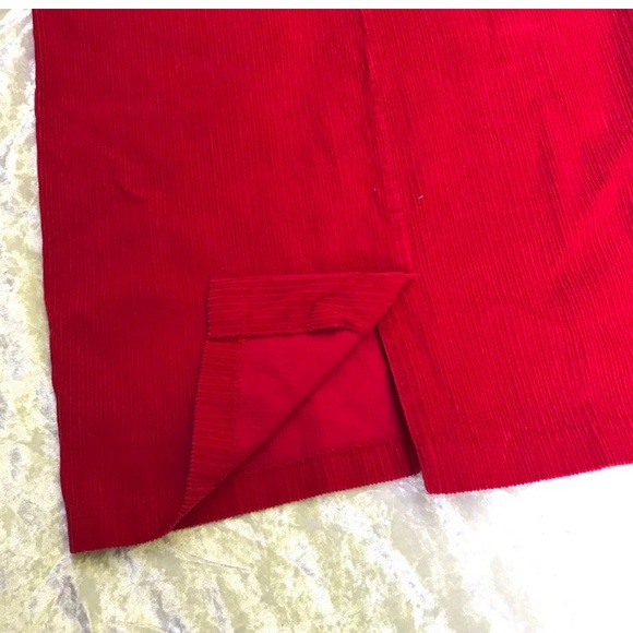 Cherry Red Corduroy Mini Dress - Picture 3 of 3